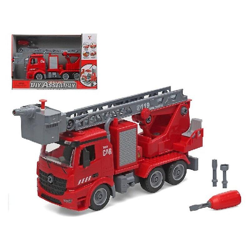 Fire engine with light and sound diy assembly (37 x 25 cm)