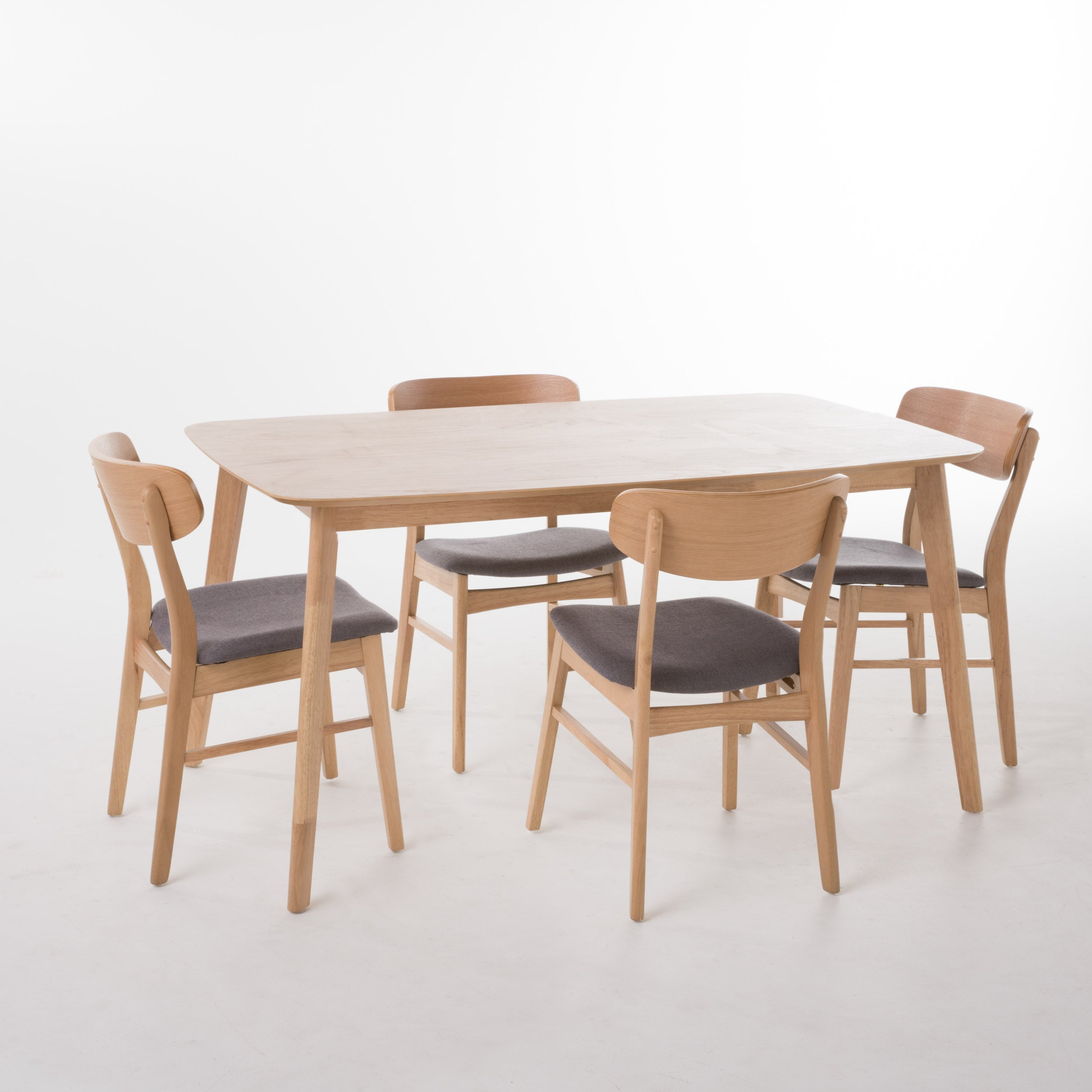 Lucille Mid-Century Modern 5 Piece Dining Set