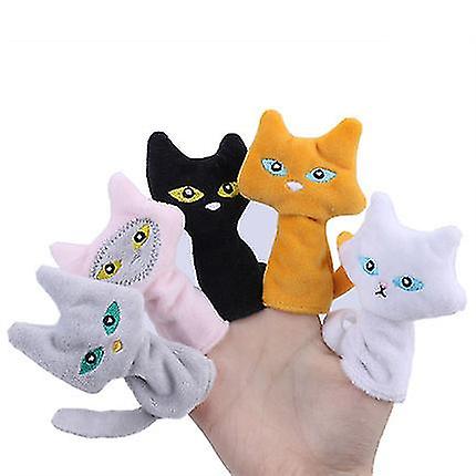 5pcs Comfort Baby Hand Puppet Toy 0-1 Years Old Can Bite Animal Plush Finger Doll Doll