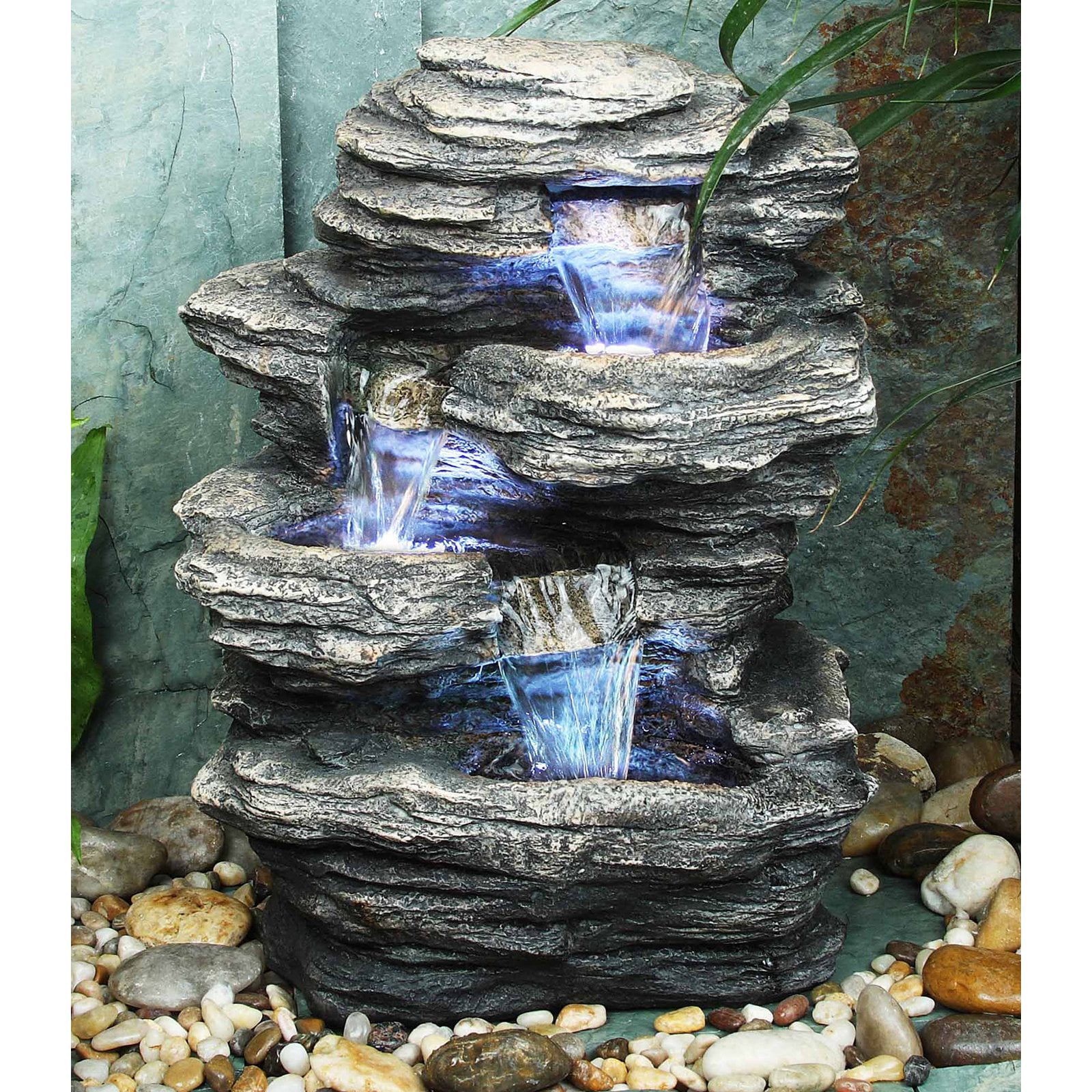 Hi-Line Gift Fountain-Rock 4 Level