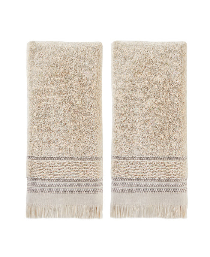 Saturday Knight Jude Fringe 2 Piece Hand Towel Set