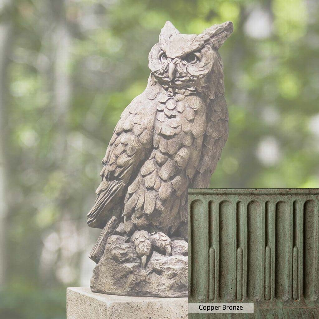 Campania International Large Horned Owl Statue