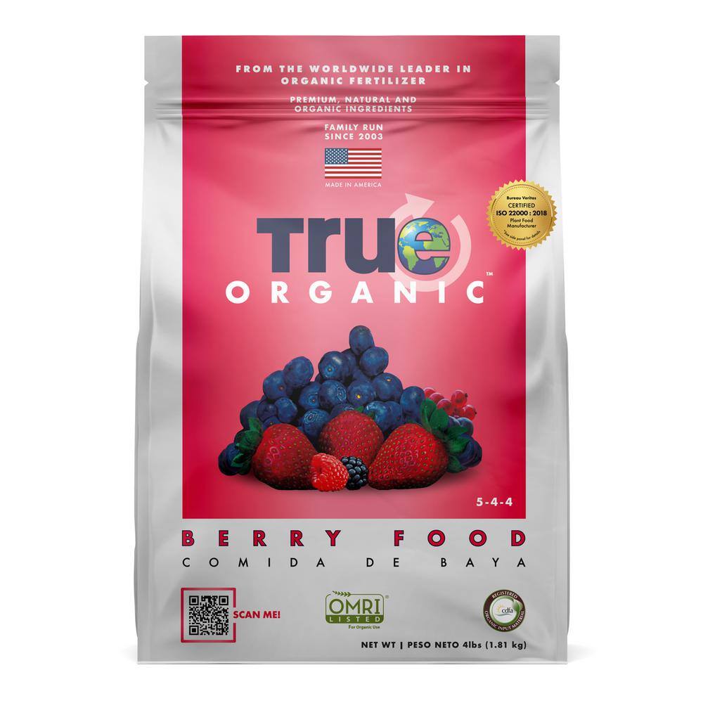 TRUE ORGANIC 4 lbs. Organic Berry Food Dry Fertilizer OMRI Listed 5-4-4 R0011