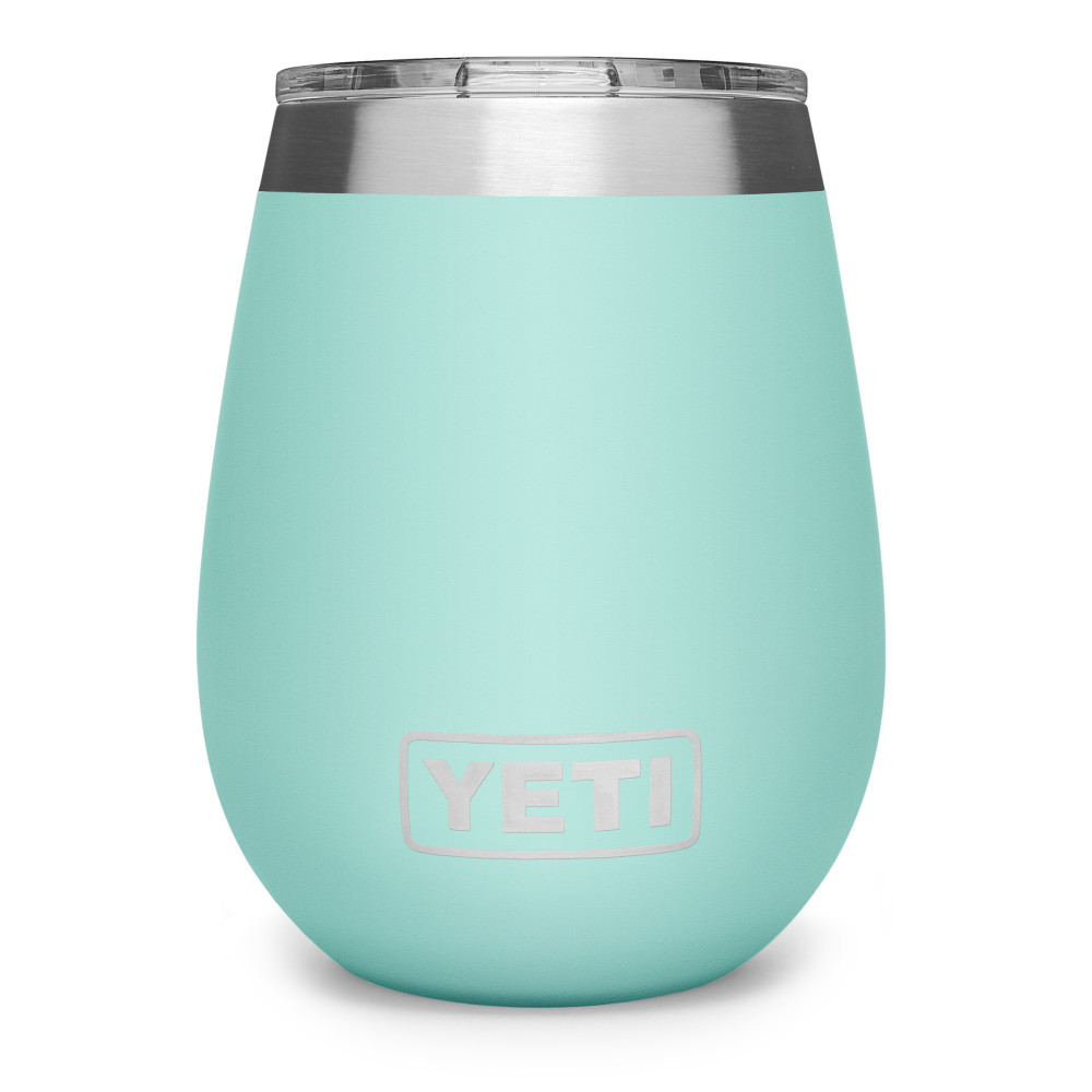 Yeti Rambler Wine Tumbler with MagSlider Lid 10oz， Seafoam ;