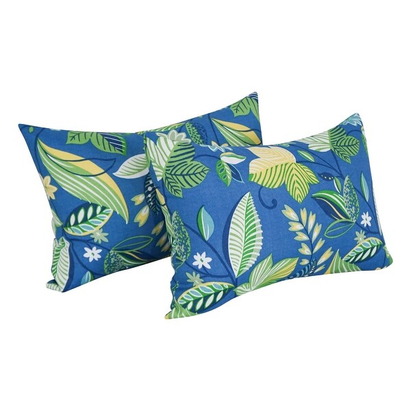 19-inch by 11-inch Outdoor Throw Pillows (Set of 2， Multiple Patterns) - 19 x 11