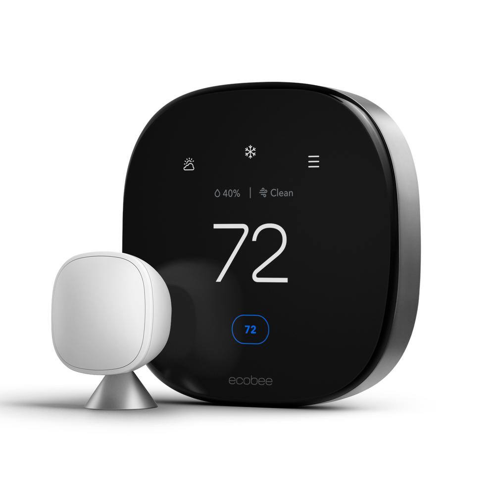 ecobee Smart Thermostat Premium with Smart Sensor and Air Quality Monitor Wifi Works with Siri Alexa Google Assistant EB-STATE6-01