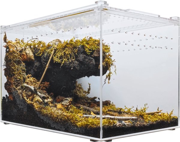 HerpCult Acrylic Enclosure Large Reptile Terranium， Clear， 3.3-gal