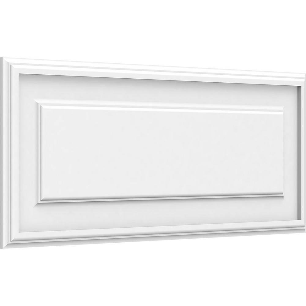 Ekena Millwork 58 in. x 30 in. x 12 in. Legacy Raised Panel White PVC Decorative Wall Panel WALP30X12X062LEG