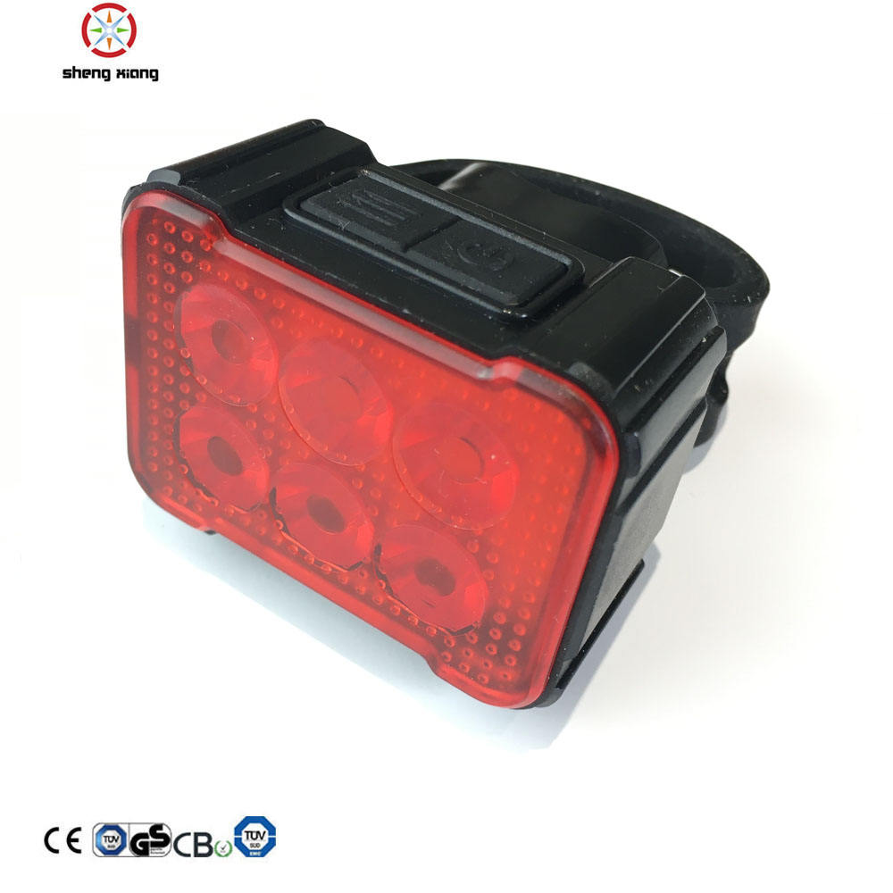 Lamp Bicycle 6 Led usb recharge  Cycling Bike Ultra Bright Rear Tail Light/bicycle Light Led