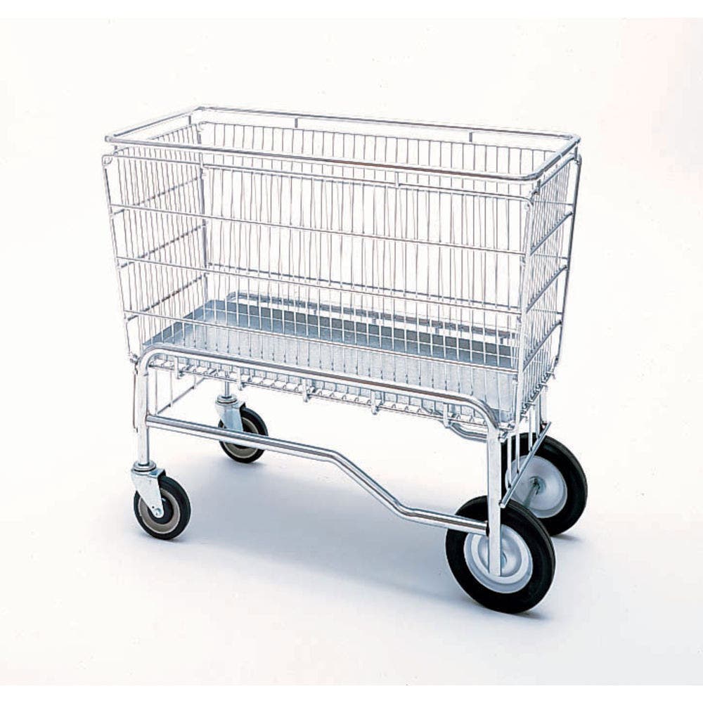 Central Exclusive Chrome Plated Steel Heavy-Duty Basket Cart - 36