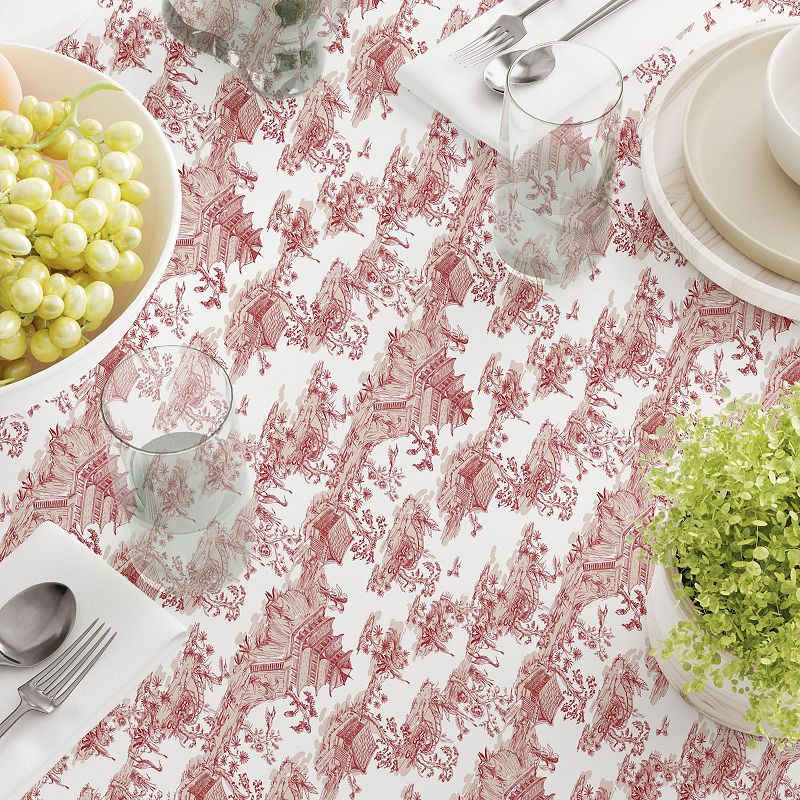 Square Tablecloth， 100% Cotton， 52x52， Floral 185