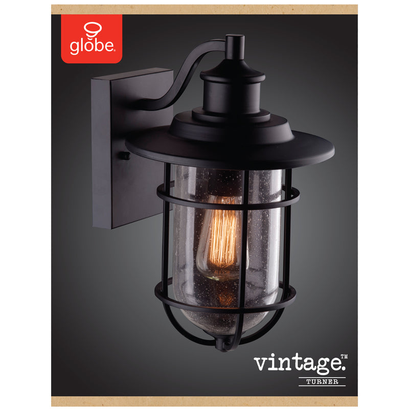 WALL SCONCE TURNER BLK