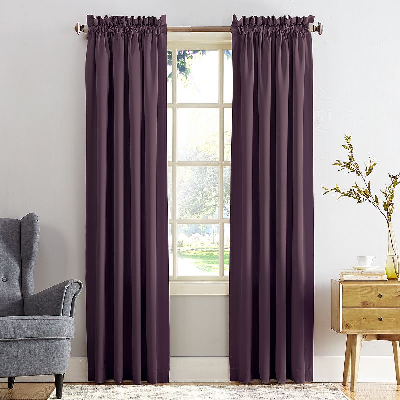 Sun Zero Gramercy Room Darkening Rod Pocket Curtain Panel