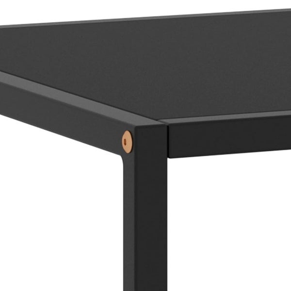 vidaXL Coffee Table Black with Black Glass 39.4