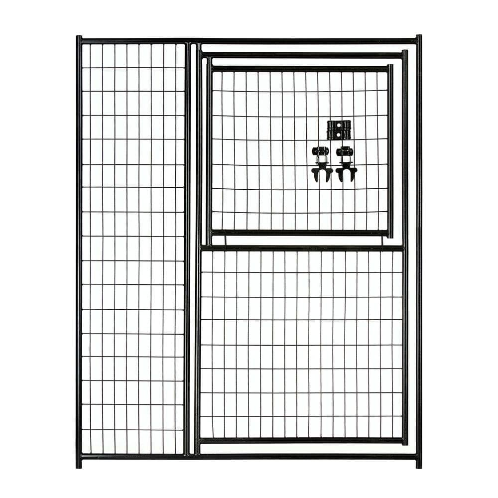 Lucky Dog 6 ft. H x 5 ft. W Black Welded Wire Modular Gate in Gate CL 28562