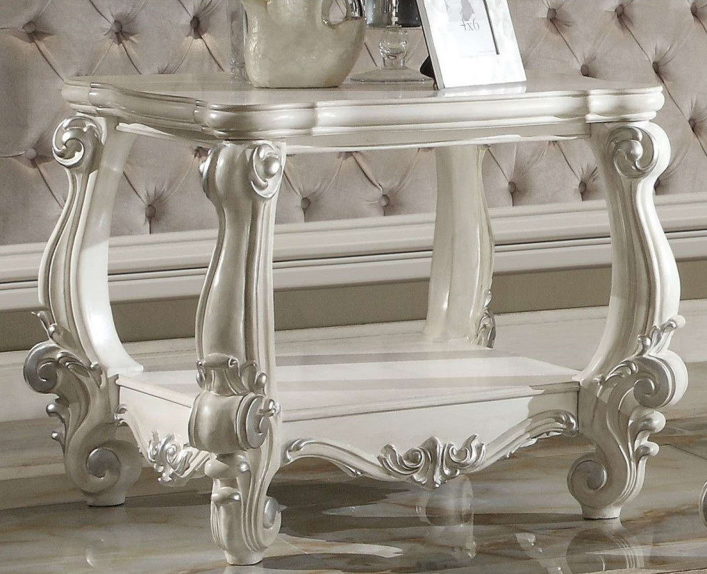 Emma Mason Signature Starboard End Table Bone White   Victorian   Side Tables And End Tables   by Emma Mason  Houzz