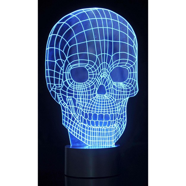 Link 3d Skull Lighting Laser Cut Precision Multi Colored Led Night Light Lamp Great For Bedrooms Dorms Dens Offices And More