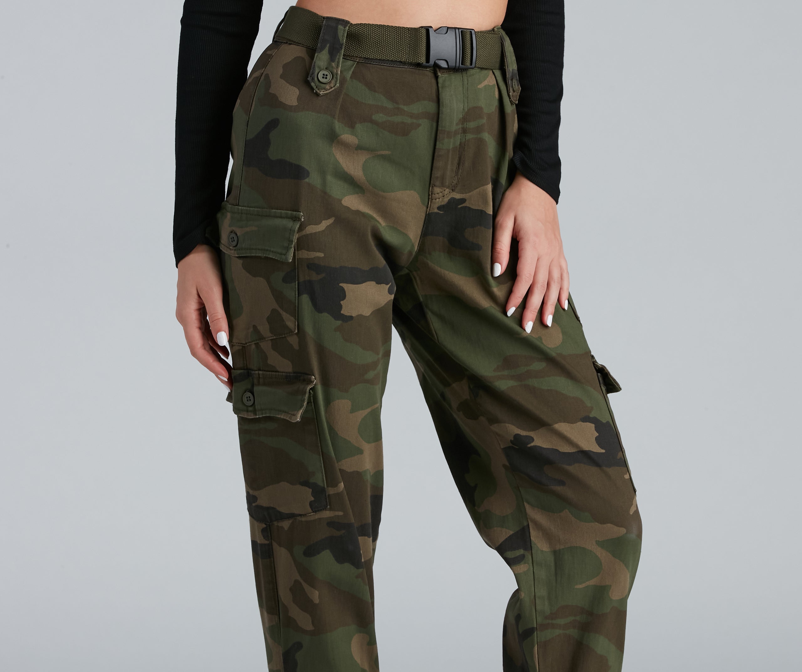 Belted Cargo Joggers