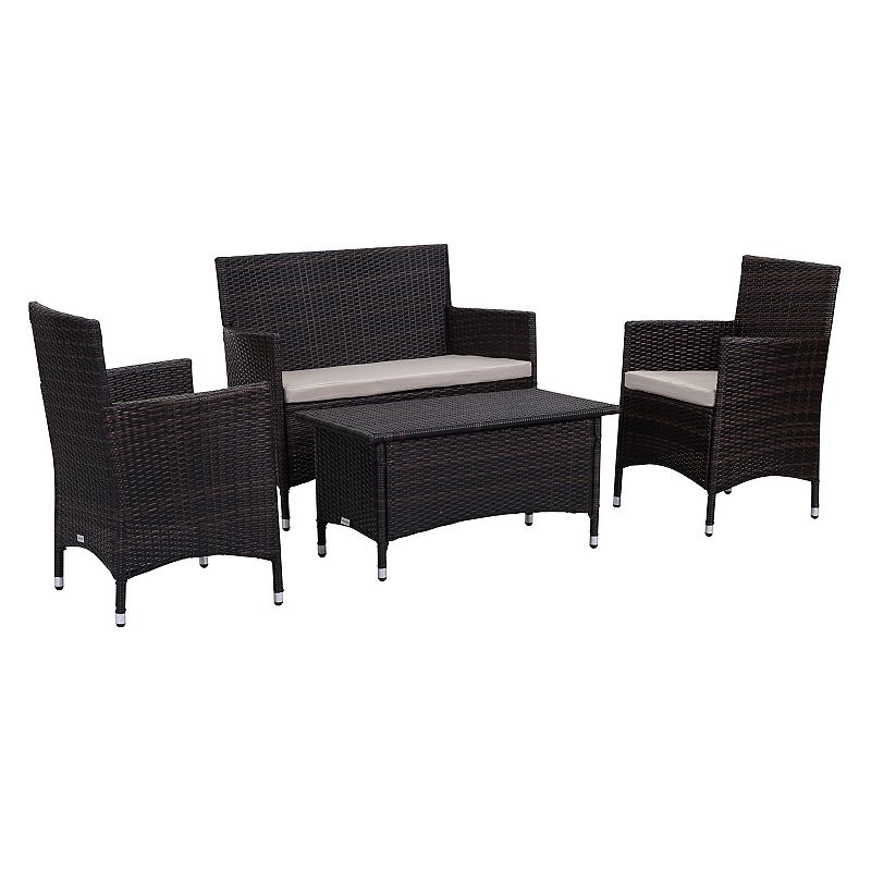 Safavieh Figueroa Outdoor Loveseat 4-piece Set