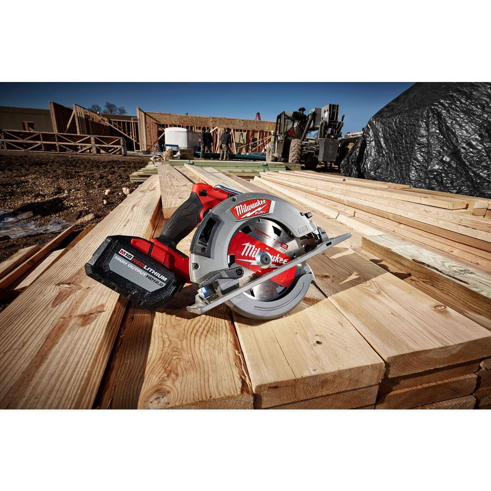 MW M18 FUEL 18V Lithium-Ion Brushless Cordless 7-14 in. Circular Saw Kit with One 12.0Ah Battery Charger Tool Bag 2732-21HD