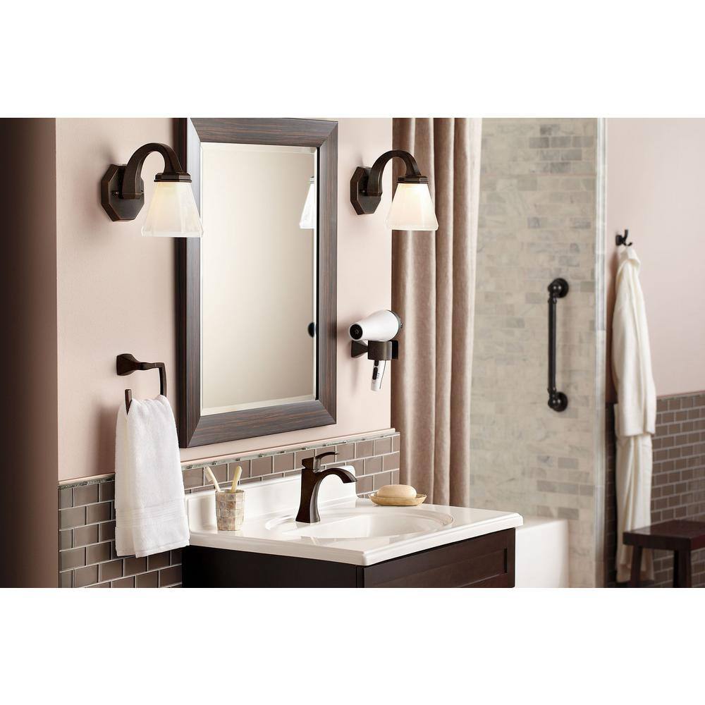 MOEN Voss Single Hole Single-Handle High-Arc Bathroom Faucet in Oil Rubbed Bronze 6903ORB