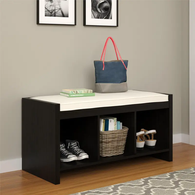 Penelope Espresso Entryway Storage Bench