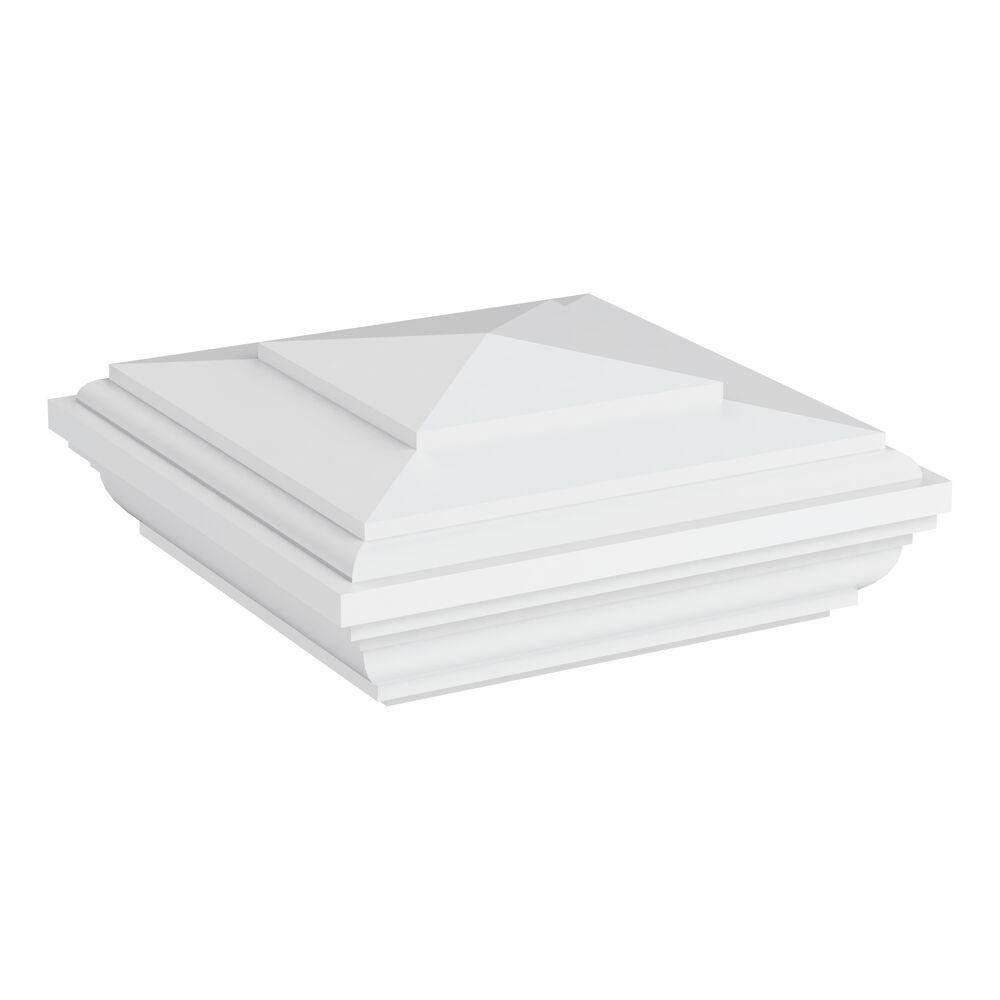 Veranda 4 in. x 4 in. White New England Post Cap with Glue 73031272