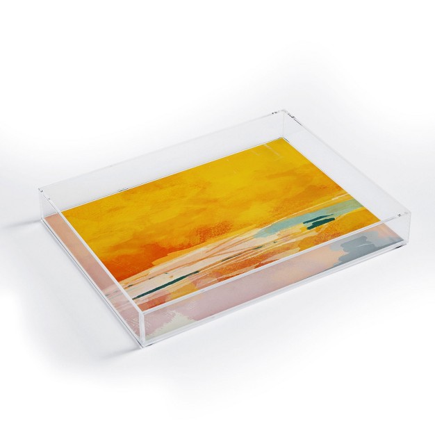 Lunetricotee Sunny Landscape Acrylic Tray Deny Designs