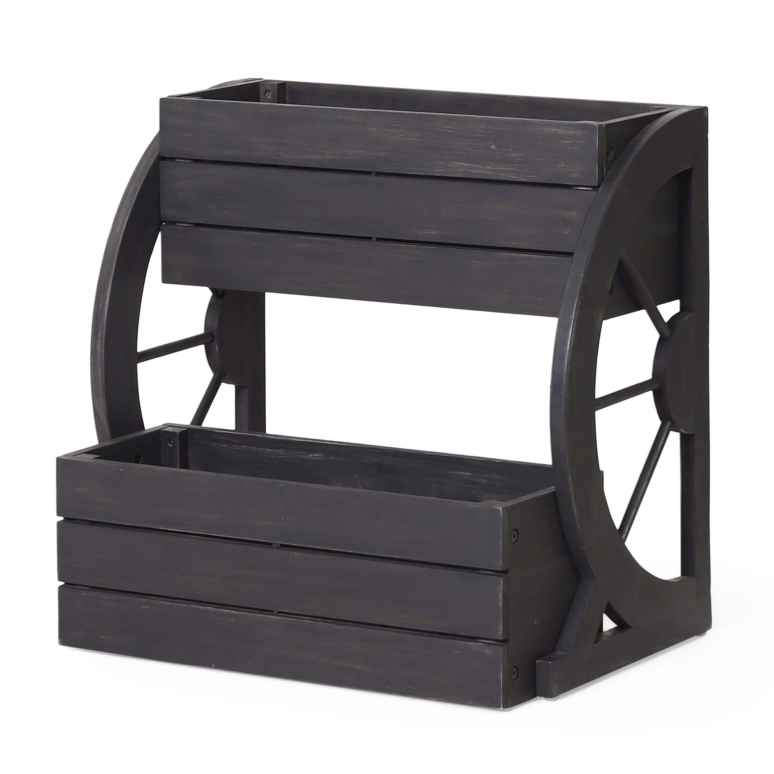 Acworth Outdoor 2 Tier Acacia Wood Planter