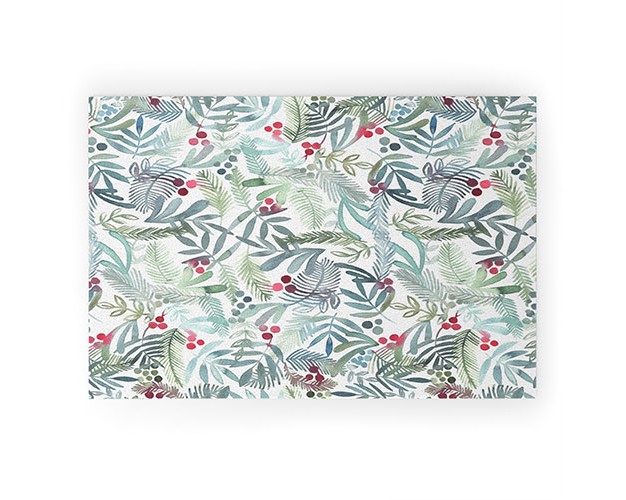 Dash And Ash Ferns And Holly Looped Vinyl Welcome Mat Society6