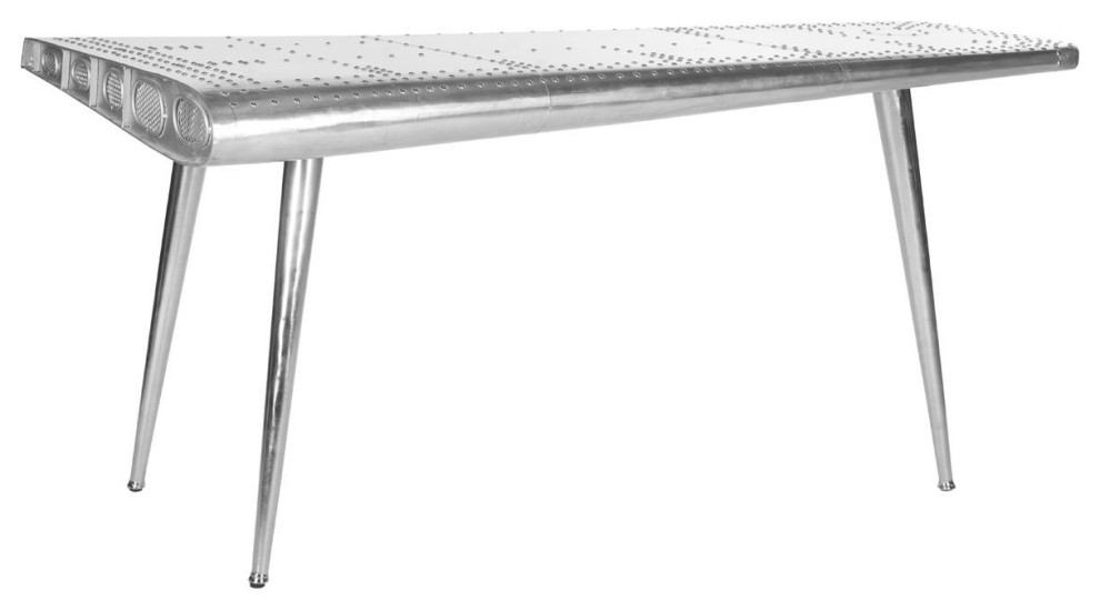 Holt Console Table Silver   Industrial   Console Tables   by Peachtree Fine Furniture  Houzz