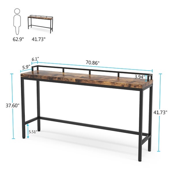 70.9 inch Long Console Table Behind Sofa Couch Narrow Entryway Table