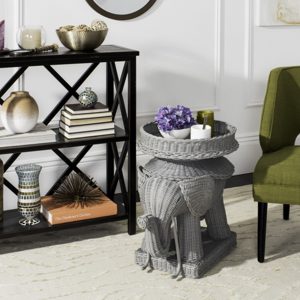 Parker Storage Accent Table  Gray   Tropical   Side Tables And End Tables   by Rustic Home Furniture Deco  Houzz