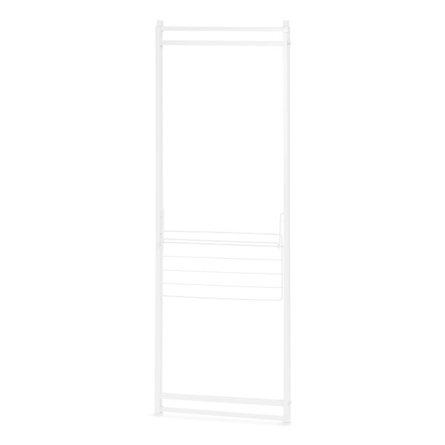 Iris 3 Panel Free Standing Metal Garment Rack White