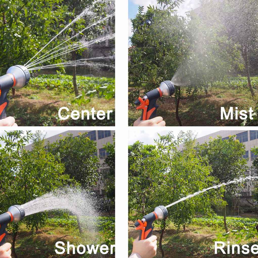 2019 New High Pressure Garden Hose Nozzle Hand Sprayer 8 Pattern Adjustable Car Wash Hose Household Garden Water Spray Nozzle