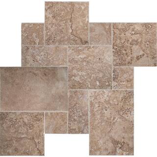 MSI Mediterranean Walnut 16 in. x 24 in. Honed Travertine Stone Look Floor and Wall Tile (80 sq. ft.Pallet) TTWAL-PAT-HUFC