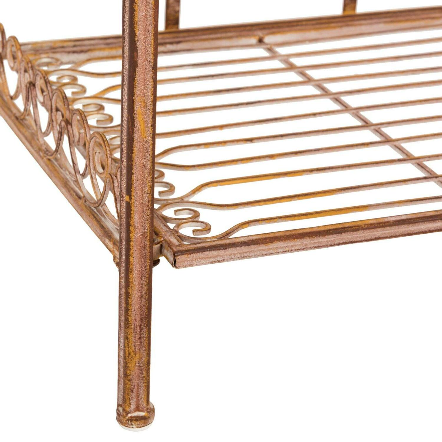 Safavieh Amaris Wrought Iron 4 Tier Outdoor Bakers Rack  Crowdfused