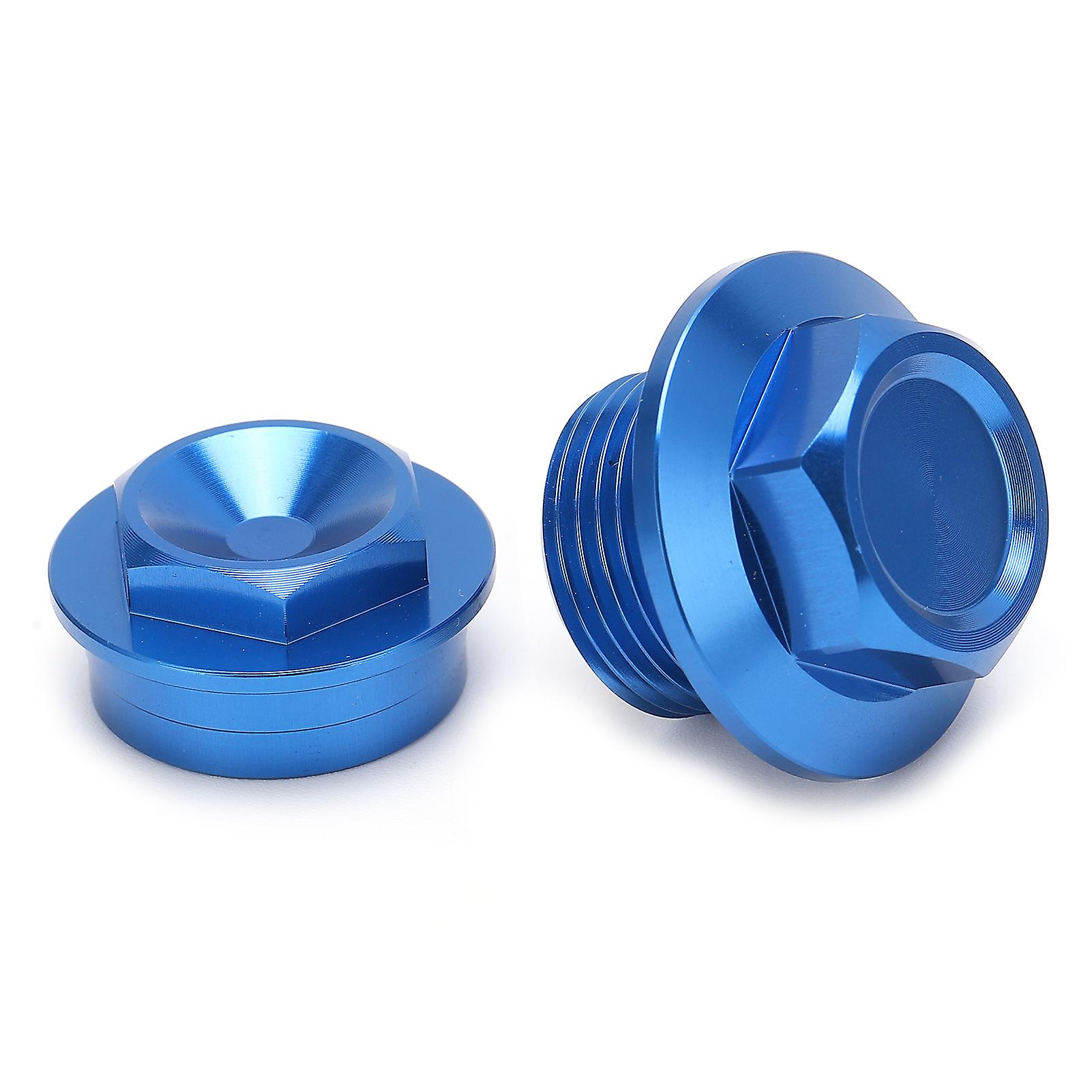 2pcs Motorcycle Front Wheel Axle Nut M18x1.5 Aluminum Replacement For 250450 Sxf 2015blue