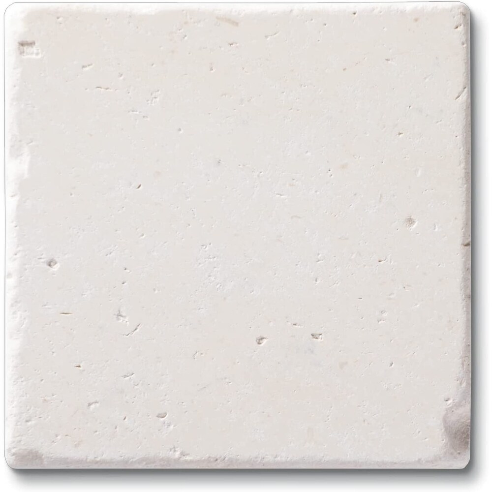 Natural Shell Stone 4 Pack Absorbent Stone Coasters with Protective Cork Backing Manufactured in The USA
