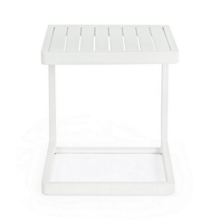 Table d'appoint déportée pour bain de soleil - Cali BIZZOTTO Blanc