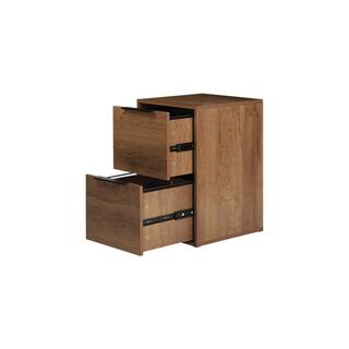 Double drawer wooden filing cabinet(brown) Brown8790