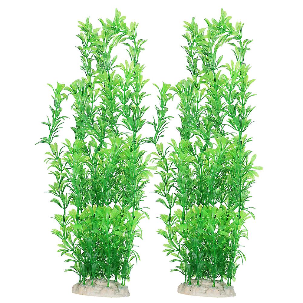 2pcs Aquarium Fish Tank Landscaping Plastic Peanut Grass For Turtle Fish Ornaments