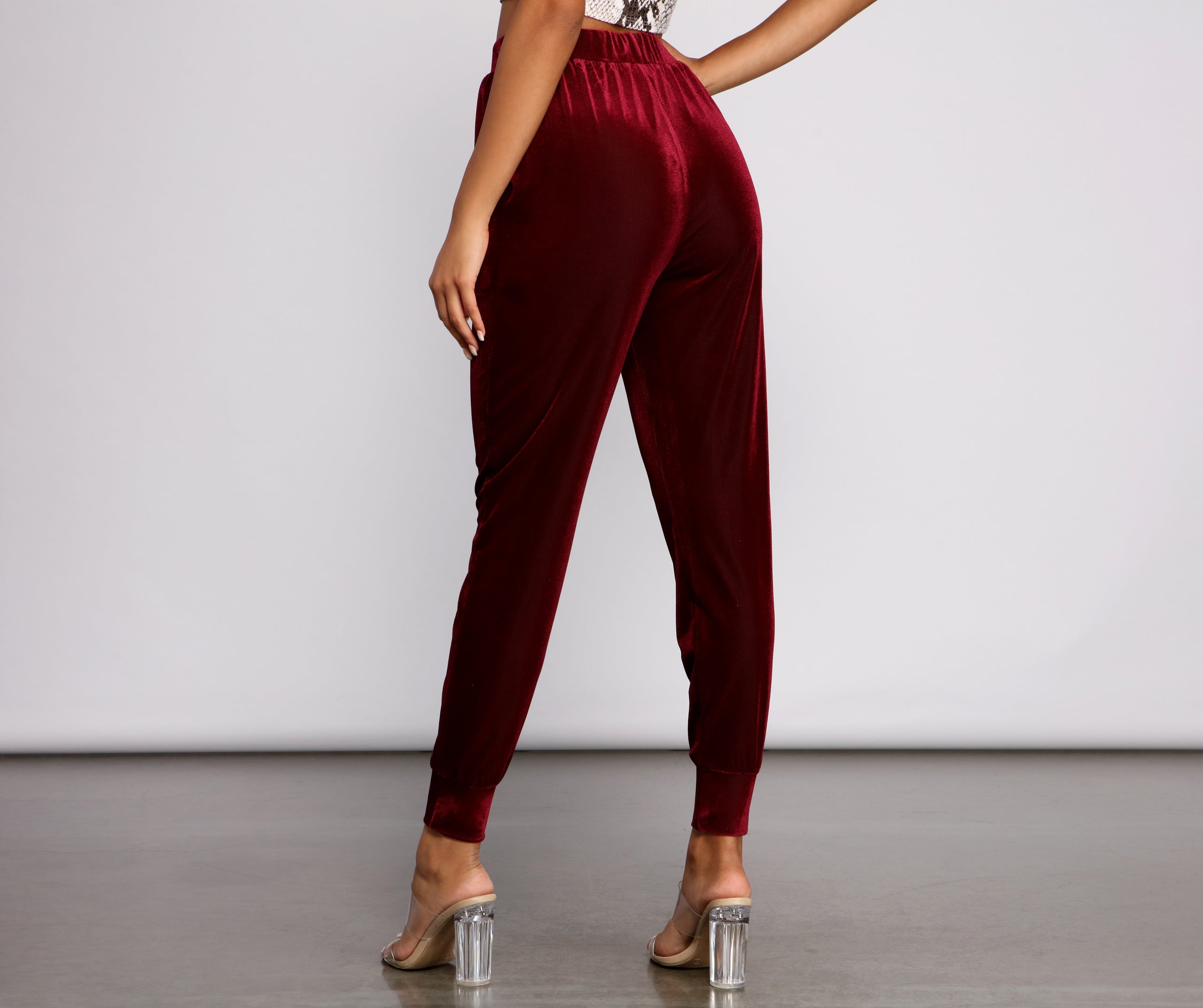 High Waist Luxe Velvet Pants