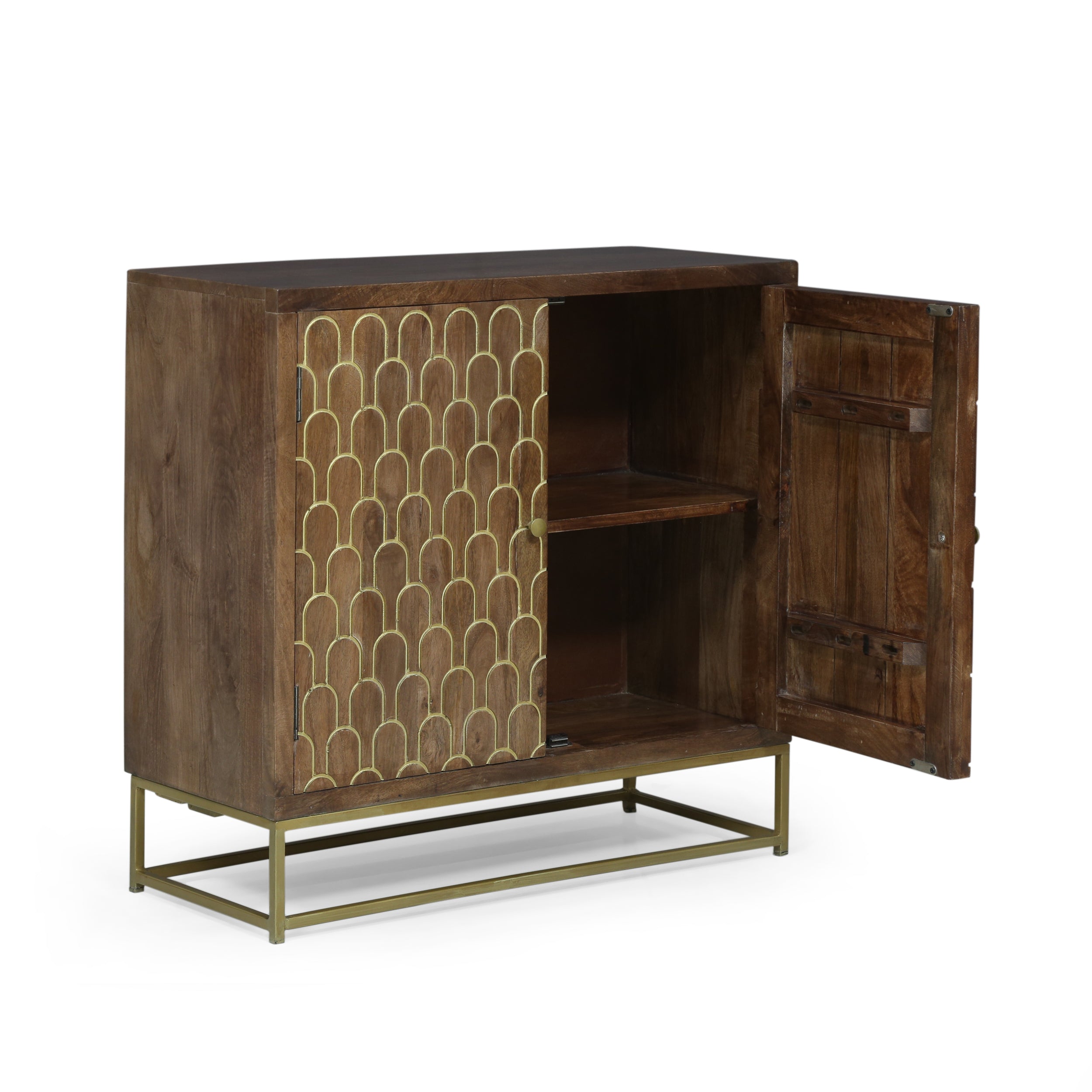 Javayah Contemporary Wooden 2 Door Cabinet