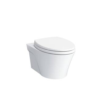 TOTO AP 2-Piece 0.9 and 1.28 GPF Dual Flush Wall-Hung Elongated Toilet and DuoFit In-Wall Tank System in White Seat Included CWT426CMFG#WH