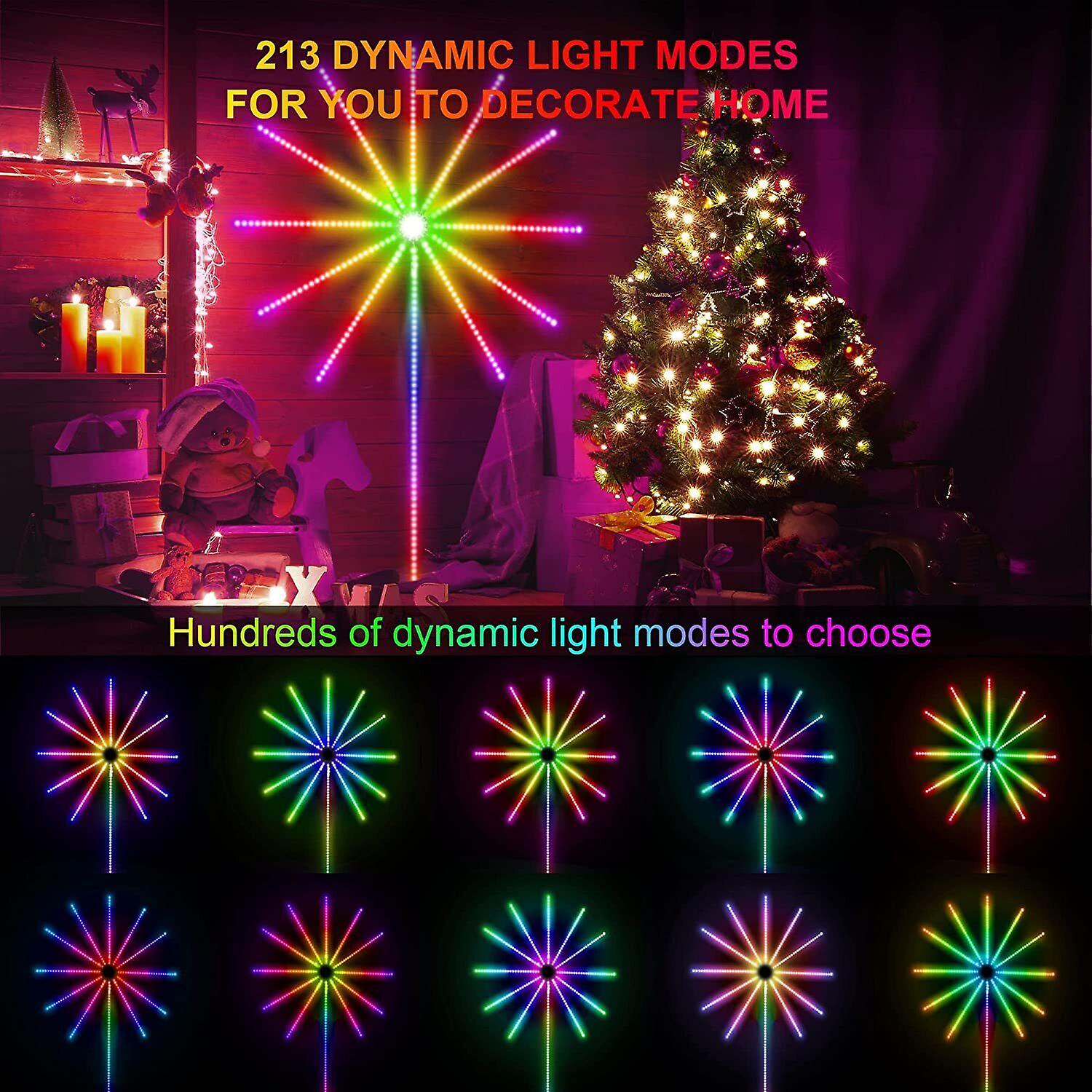 Smart Led Light Strip Diy Firework Remote Bluetooth Usb Festoon Lamp For Home Bedroom Party Wedding Decor 2022 Christmas Lights