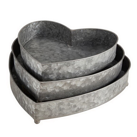 47th   Main BMR500 Heart Galvanized Tray   Set of ...