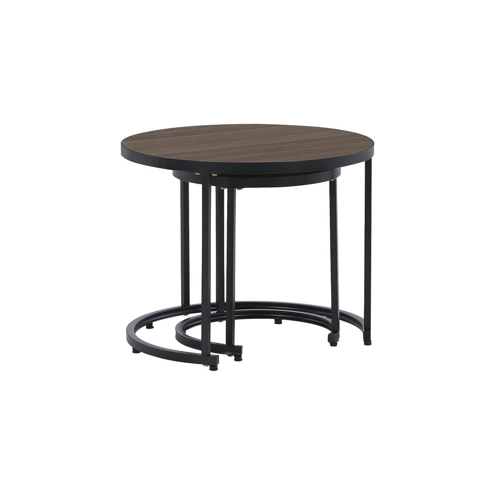 Ayla Brown/Black Nesting End Tables  Set of 2   23\