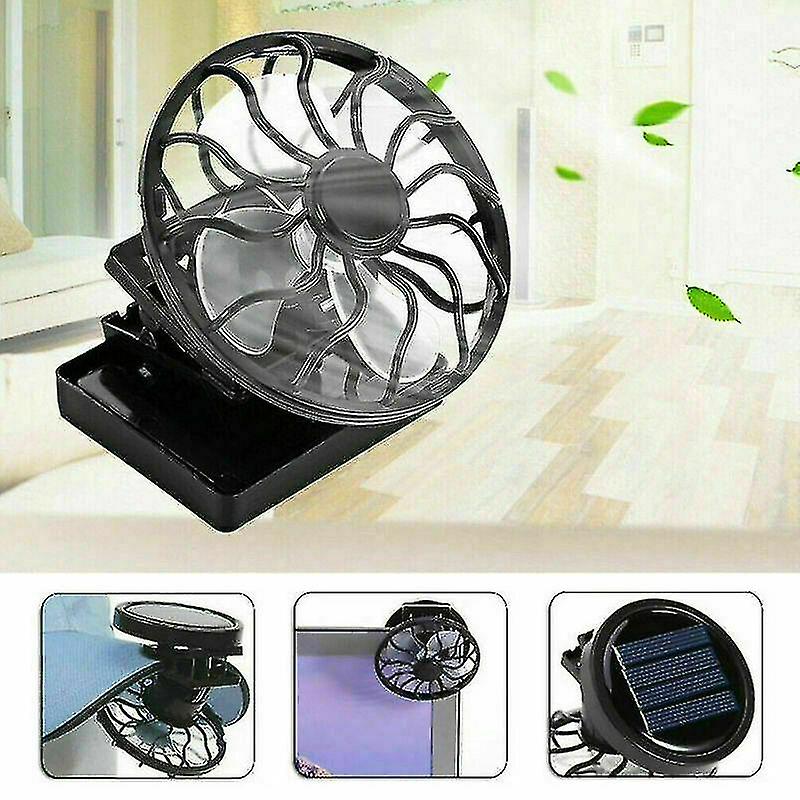 Portable Mini Solar Powered Fan Clip Air Cooler Traveling Fishing Clip Cap Fan