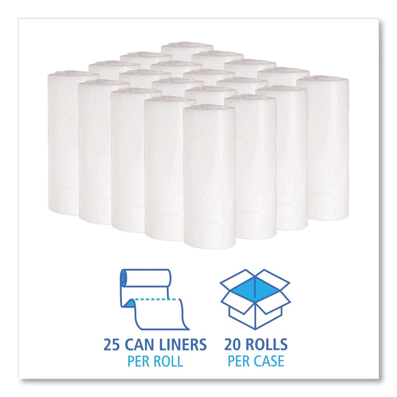 Boardwalk 16 gal Trash Can Liners 500 pk 0.4 mil